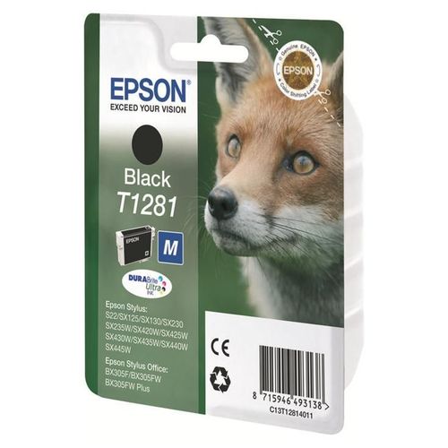 Epson T1281 - 5.9 ml - noir - original - blister - cartouche d'encre - pour Stylus S22, SX130, SX230, SX235, SX430, SX435, SX438, SX440, SX445; Stylus Office BX305