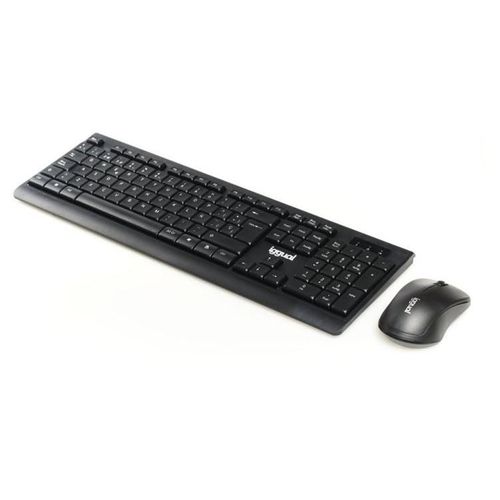 iggual WMK-BUSINESS - Ensemble clavier et souris - sans fil - 2.4 GHz - QWERTY - noir