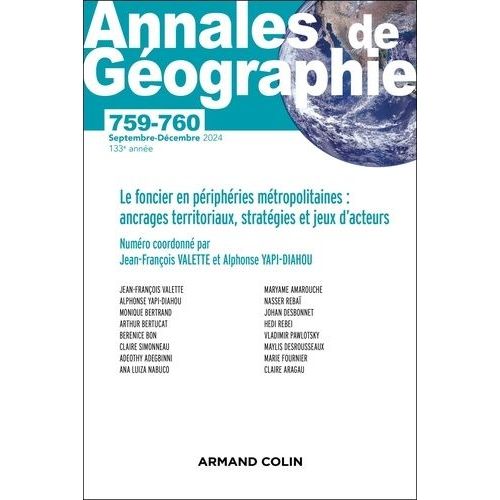 Annales De Geographie - N 759-760 5-6/2024