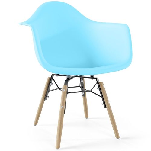 Chaise Enfant Design Scandinave - Pieds En Bois - Skandiva Bleu Clair