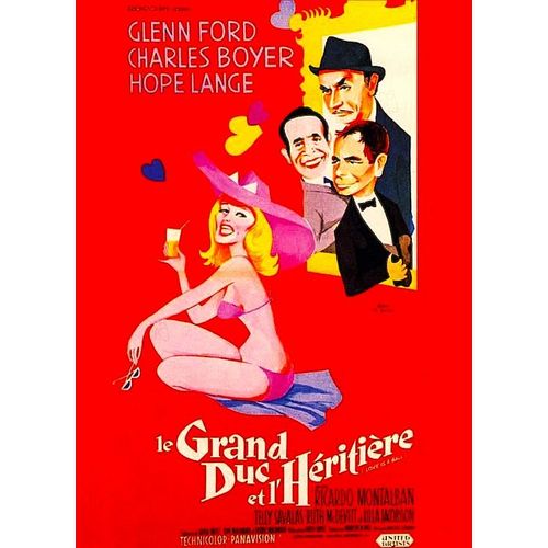 *** Le Grand Duc Et L'heritiere De David Swift - 1963 - Glenn Ford - Charles Boyer - Hope Lange - Affiche De Cinéma Originale - 40 X 77 ( Helene Le Breton ) - Bon Etat ***