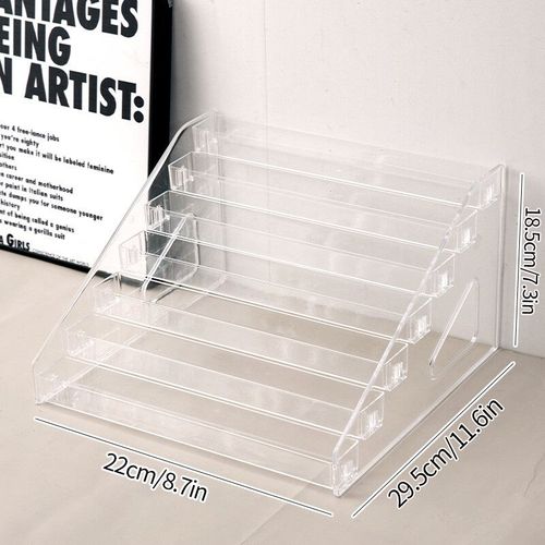 Présentoir transparent pour cosmétiques,support de rangement pour rouge à lèvres étagé,vernis à ongles et jouets- 7 layer 22cm