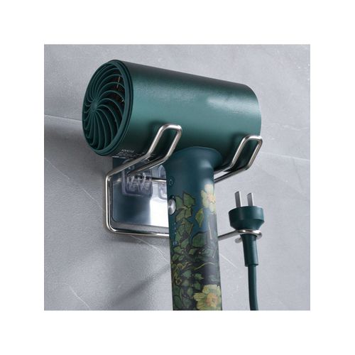 Étagère Murale Pour Sèche-Cheveux En Acier Inoxydable T1,Cintre Sans Poinçon Pour Toilettes,Rangement Pour - Argent-D767