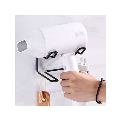 Étagère Murale Pour Sèche-Cheveux En Acier Inoxydable T1,Cintre Sans Poinçon Pour Toilettes,Rangement Pour - Black-F6752