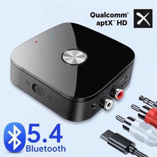 Récepteur et émetteur Bluetooth 5.4, adaptateur sans fil, musique pour TV et voiture, 2RCA, audio, APTX, aptX HD, 3.5mm, Jack m.com x-T69 BT 5.4