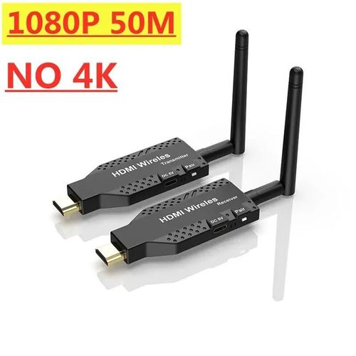 Émetteur-récepteur vidéo sans fil, rallonge compatible HDMI, adaptateur de miroir d'écran de clé TV, commutateur DVD PC vers budgétaire TV, 150m-1080P 50M NOT 4K