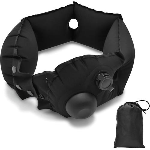 Oreiller De Voyage,Coussin De Voyage Gonflable Ultraléger Et Portable Oreiller Cervical Coussin De Repos Avec Sac De Rangement Travel Neck Pillow Pour Chaise D'avion,Voiture,Maison,Bureau