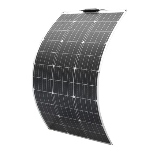 Panneau Solaire Souple 100W 12V Flexible Monocristallin Modules Solaires pour Batteries 12 V, Camping-car, Caravane, Bateau, Yacht, Van et autres Surfaces Irrégulières.[G264]
