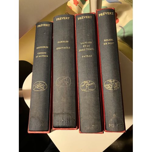 4 Volumes Jacques Prévert Illustrés Par Des Aquarelles De Folon.
