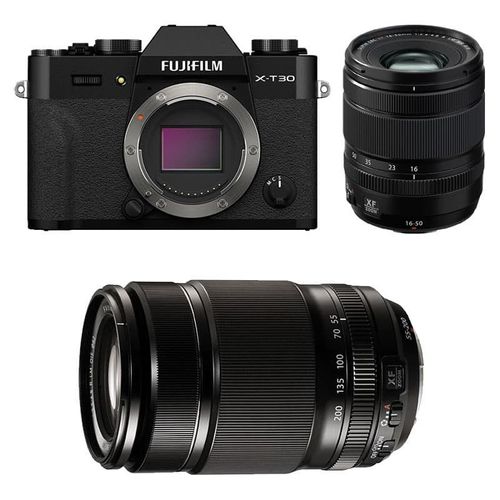 FUJIFILM X-T30 II NOIR + 16-50 + 55-200 Garanti 3 ans