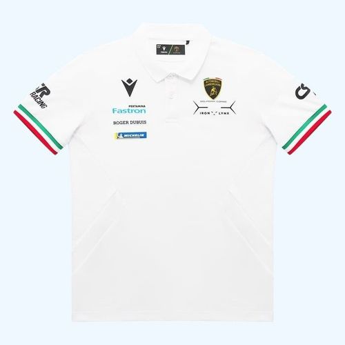 Automobili Lamborghini Squadra Corse Polo Blanc Pour Enfant