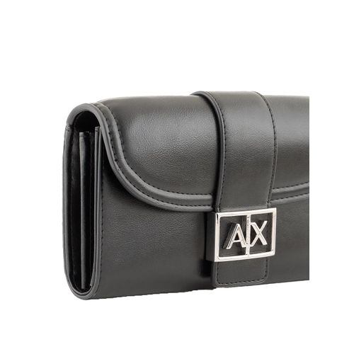Portefeuille Armani Exchange AX classic Femme Noir