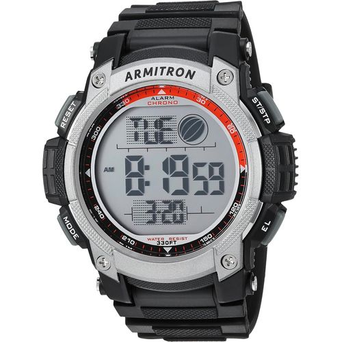 Sport Montre Chronographe Numérique Pour Homme Avec Bracelet En Résine, 40/8252blk[L1720]