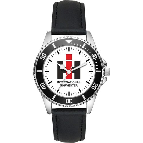 Montre-Bracelet Pour Homme - Cadeau International Harvester Company - Montre À Quartz Analogique - Bracelet En Cuir - Pour Tracteur, Tracteur, Machine Agricole - L-1378, Argenté, Lanières[L3569]