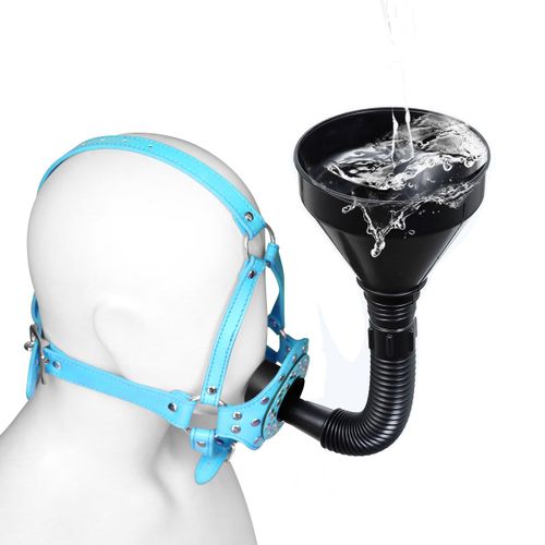 Entonnoir De Toilette Bdsm En Cuir Pu Pour Adultes Bouche Ouverte Capuchon De Masque Lavement Chev Prise De Bâillon Tête De Bâillon Jeu De Bondage Sfp