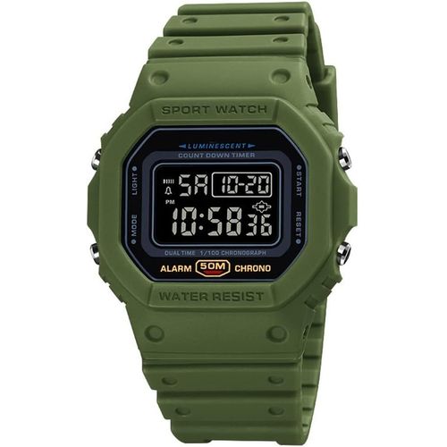 Montre Numérique À Quartz Pour Homme - Résistante Aux Chocs - Un Xe - Étanche Jusqu'à 50 M - Montre De Sport D'extérieur - Vision Nocturne - Bracelet En Polyuréthane[L1225]