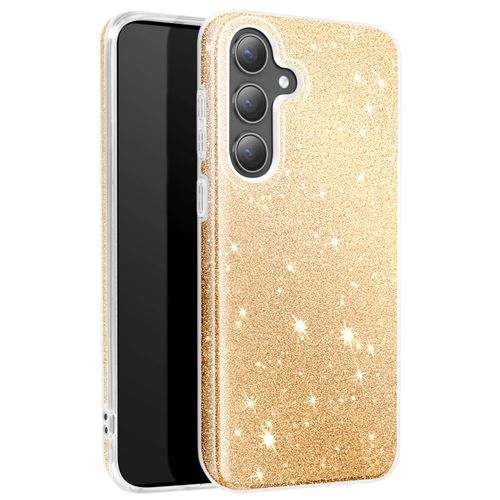 Coque Paillette Pour Samsung Galaxy S24 Et S25 Silicone Ultra Fine Dorée
