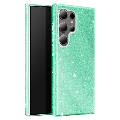Coque Paillette Pour Samsung Galaxy S24 Ultra Silicone Ultra Fine Vert