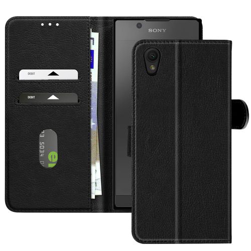 Étui Pour Sony Xperia L1 Clapet Portefeuille Et Support Vidéo Noir