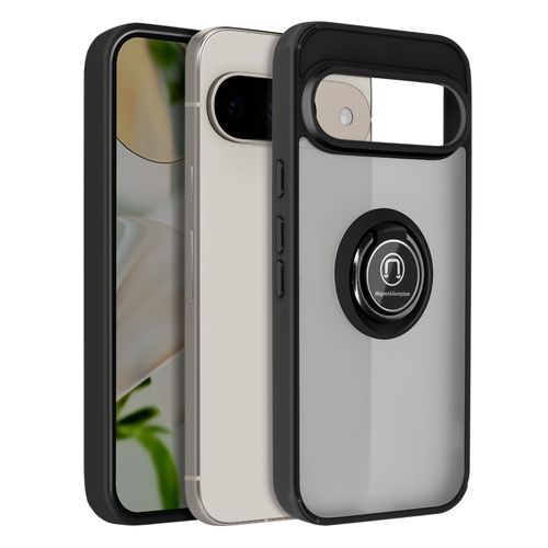 Coque Pour Google Pixel 9 Et Pixel 9 Pro Avec Bague Support Vidéo Noir