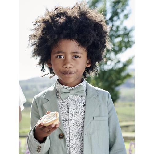 Chemise À Fleurs Et Son Noeud Papillon Garçon Vert Imprimé