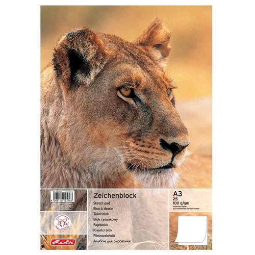 Herlitz Bloc De Dessin, Format A3, 100 G/M2, 25 Feuilles