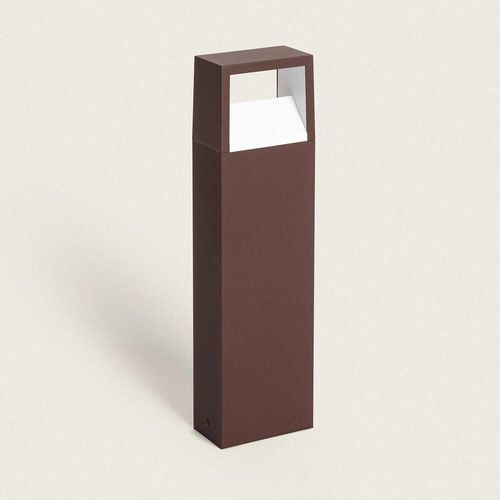 Balise Led 9w Extérieure Aluminium En Saillie Sur Pied 50cm Sheffield Rouille