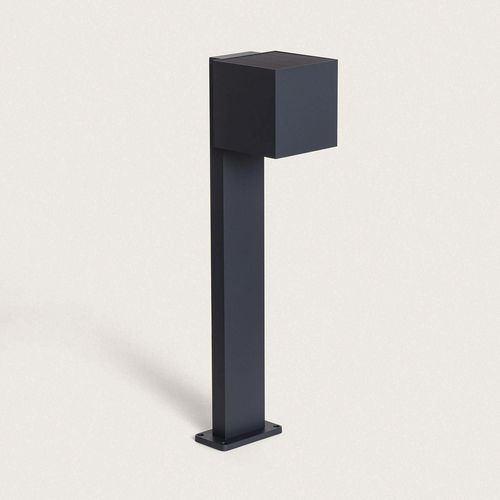 Balise Extérieure Solaire Led En Saillie Sur Pied 80 Cm Aluminium Denny Anthracite