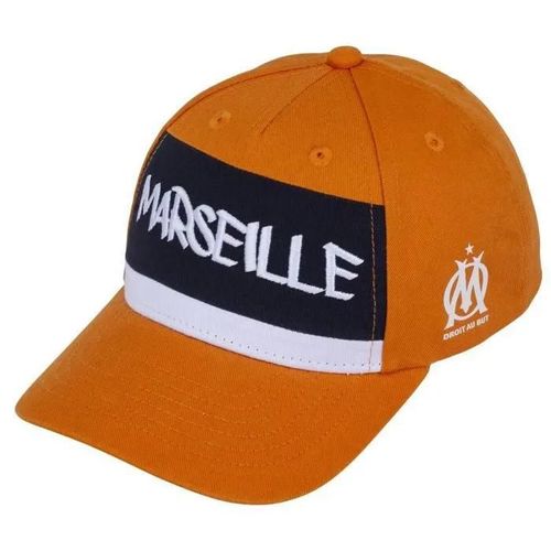 Taille Unique - Casquette Om - Collection Officielle Olympique De Marseille - Taille Réglable Enfant Garçon - Orange