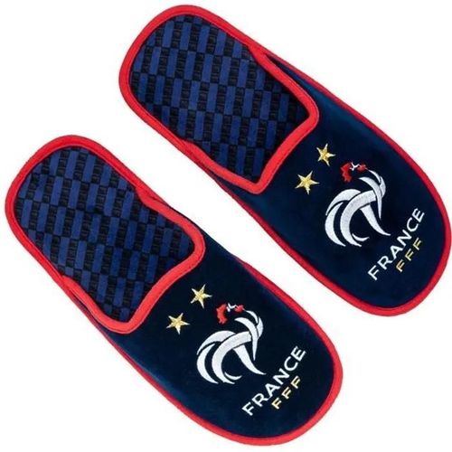 Chaussons Fff Collection Officielle Equipe De France Homme Bleu Polyester