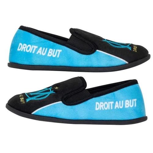 32 - Chaussons Enfant - Olympique De Marseille - Collection Officielle - Noir - Polyester - Gomme