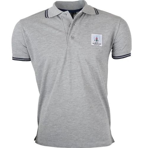 Xl - Polo - Rugby World Cup - 2019 - Gris - Manches Courtes - Coton