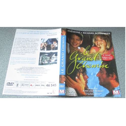 Jaquette Papier Originale Format Dvd Du Film Le Grand Chemin - Film De Jean-Loup Hubert Avec Anémone/Richard Bohringer - Fond Blanc/Bleu- Photos Couleur