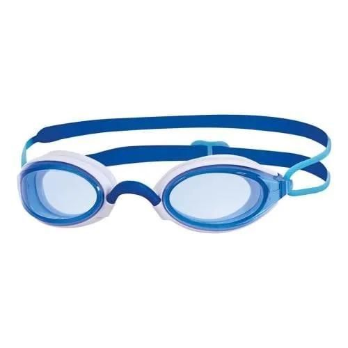 Lunettes De Natation Zoggs Fusion Air Bleu Blanc - Verres Teintés - Protection Uv - Approuvées Fina