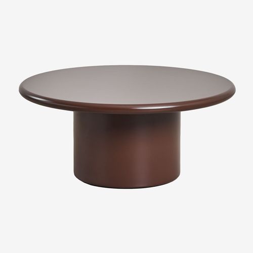 Table Basse Ronde En Mdf (Ø80 Cm) Rodeo Brun Café
