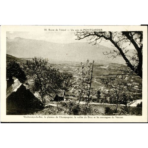 Carte Postale Vaulnaveys-Le-Bas, Le Plateau De Champagnier, La Vallée Du Drac Et Les Montagnes Du Vercors, 1948