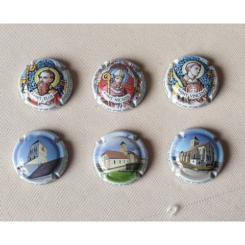 Serie De 6 Capsules Église De Cuis Champagne Gilbert P Et F N° 32, 32a, 32b, 33, 33a, 33b Plusieurs Exemplaires Disponibles, Tarif Dégressif Suivant Quantité.