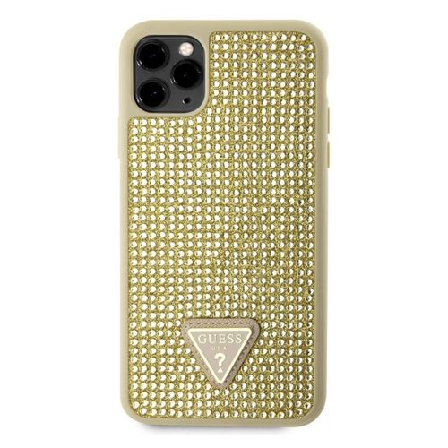 Coque Arrière Pour Iphone 11 Pro Max Orné De Petites Pierres Guess Dorée