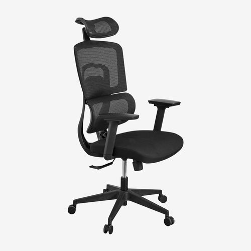 Chaise De Bureau Avec Roulettes Et Accoudoirs Vignes Noir