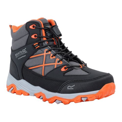 Chaussures Regatta Bottines De Marche Samaris Enfant Noir Orange Flamboyant