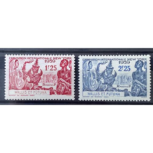 Lot De 2 Timbres Neufs* Wallis Et Futuna 1939 Y&t N° 70 / 71