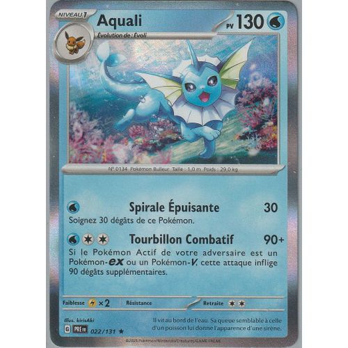 Carte Pokémon - Aquali - 022/131 - Holo-Rare - Ev8,5 Evolutions Prismatiques