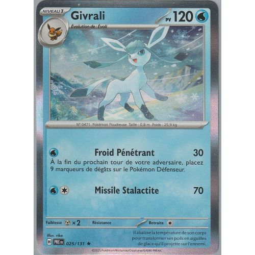 Carte Pokémon - Givrali - 025/131 - Holo-Rare - Ev8,5 Evolutions Prismatiques