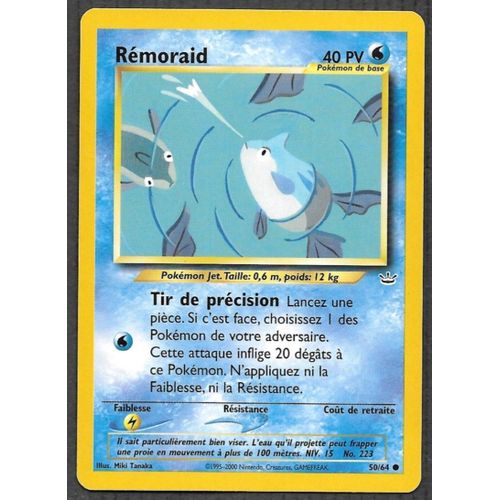 Carte Pokémon Rémoraid 50/64 - Neo Révélation Wizards (Fr)