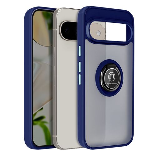 Coque Pour Google Pixel 9 Et Pixel 9 Pro Avec Bague Support Vidéo Bleu Nuit