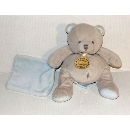 Doudou Ours Mouchoir Bleu Doudou Et Compagnie