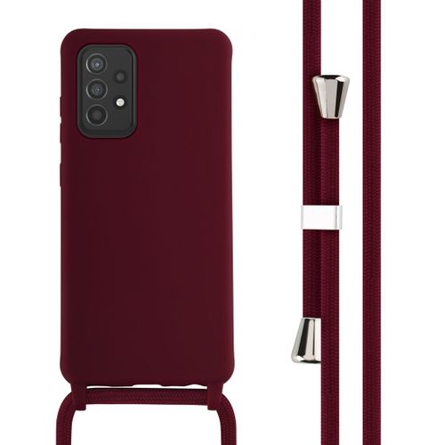 Imoshion Coque En Silicone Avec Cordon Samsung Galaxy A52(S) (5g/4g) Rouge Foncé