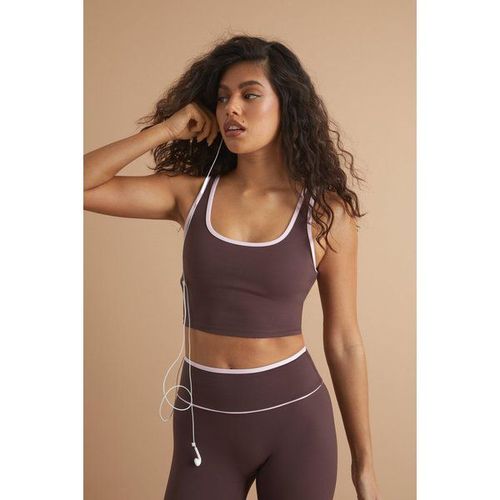 Brassière De Sport Rembourrée - Marron Chocolat - S