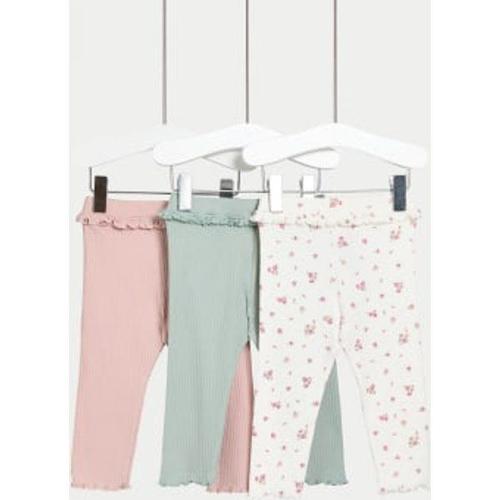 Lot De 3 Leggings En Coton (Jusqu'au 3 Ans) - Multicolore