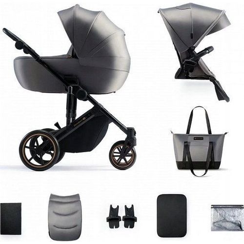 Poussette Kinderkraft Prime 2 + Nacelle - Shadow Grey